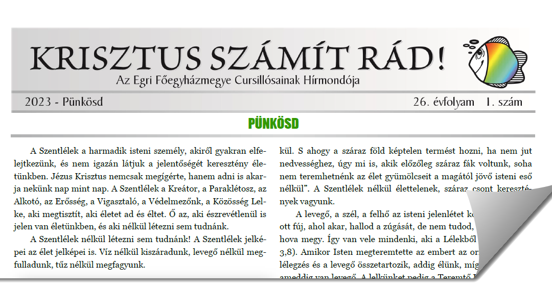 Hírmondónk pünkösdi száma