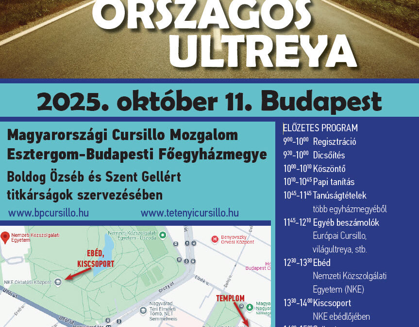 Országos Ultreya – Busz szervezése