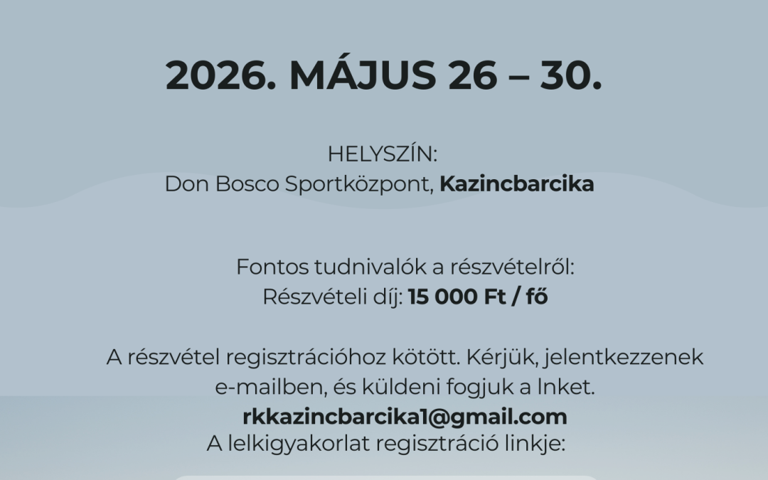 Gyógyító lelkigyakorlat Kazincbarcikán